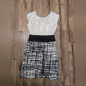 Elegant Black and Cream BCBG Dress